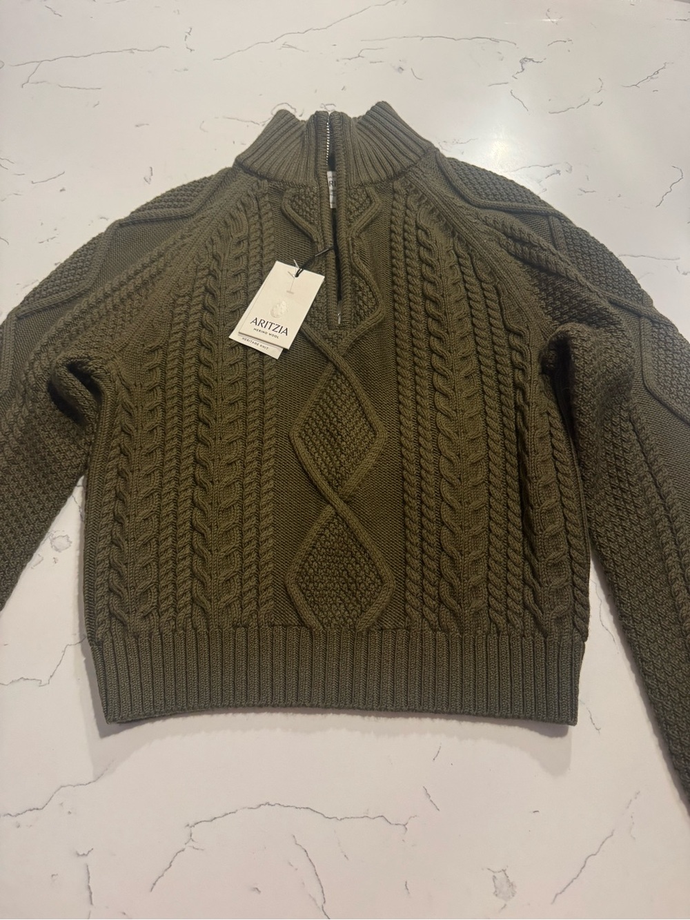 Aritzia wool quarter zip